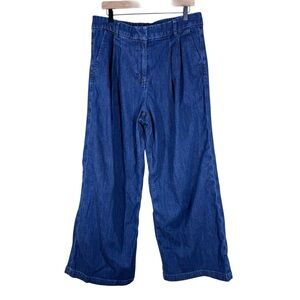 American Eagle Denim Pleated Trouser Jeans Stretch Pants Women’s Size 12